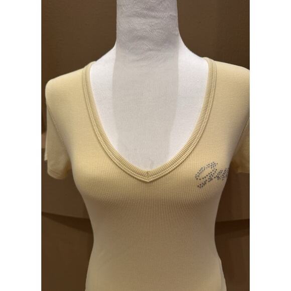 GUESS Los Angeles Women’s Short Sleeve T-Shirt Yellow Size M - Picture 3 of 8